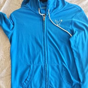American eagle sweatshirt zipper blue